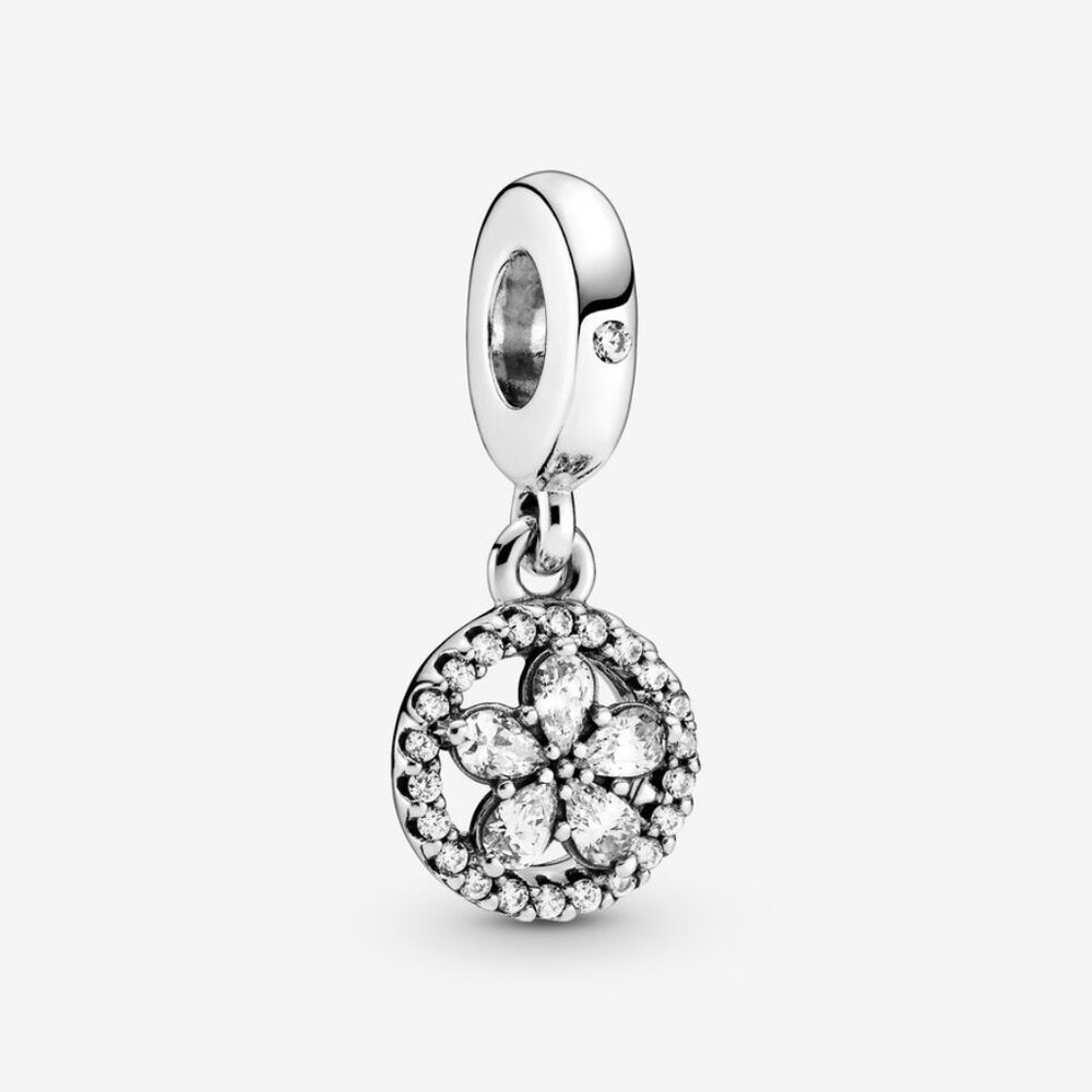 Pandora Sparkling Snowflake Circle Dangle Charm - image 1